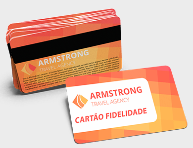 Cartão Fidelidade com Arte Única em PVC 0,76mm Cristal Frente e Verso 8,5x5,4cm - 4x0 - 5000 unid