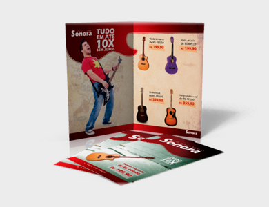 Folder com 1 Dobra Sulfite 90g Sem Verniz 21x29,7cm - 4x4 - 10000 unid